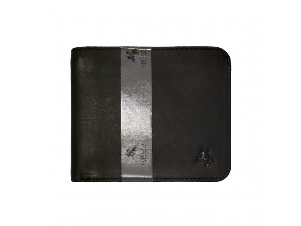Кошелек мужской Visconti VSL35 Trim c RFID (Black-Cobalt) - Royalbag Фото 1