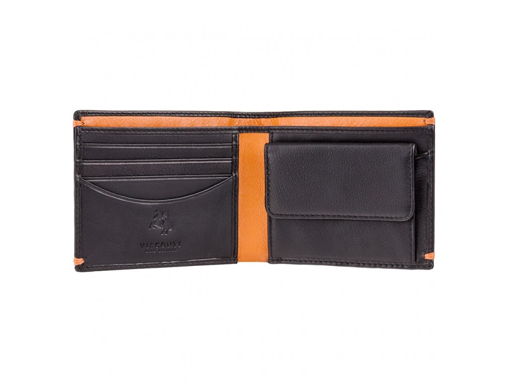 Кошелек мужской Visconti AP62 Montreux (Black Orange) - Royalbag