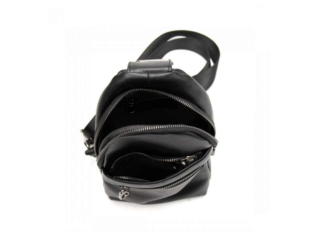 Сумка-слинг черная мужская Tiding Bag 10031A - Royalbag