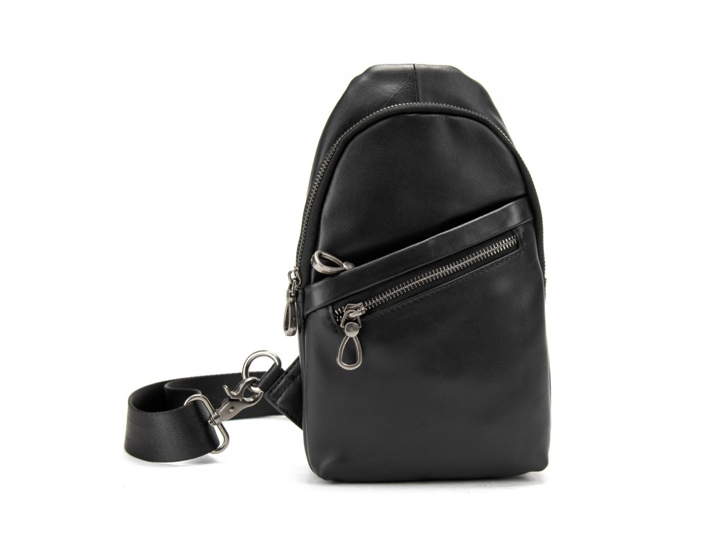Сумка-слинг черная мужская Tiding Bag 10031A - Royalbag