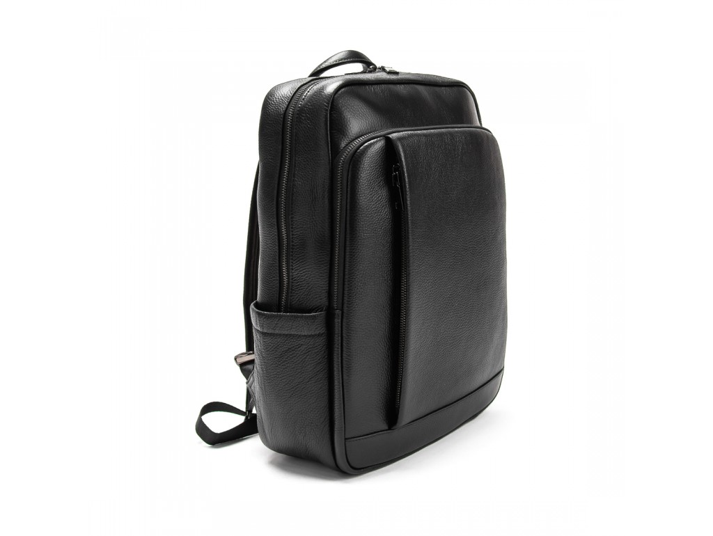 Кожаный черный рюкзак Tiding Bag A25F-8528-3A - Royalbag Фото 1