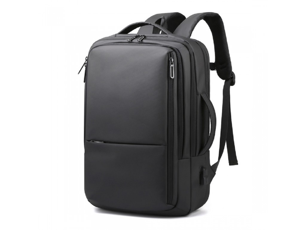 Большой текстильный черный рюкзак Confident ANT02-2021-2A - Royalbag Фото 1