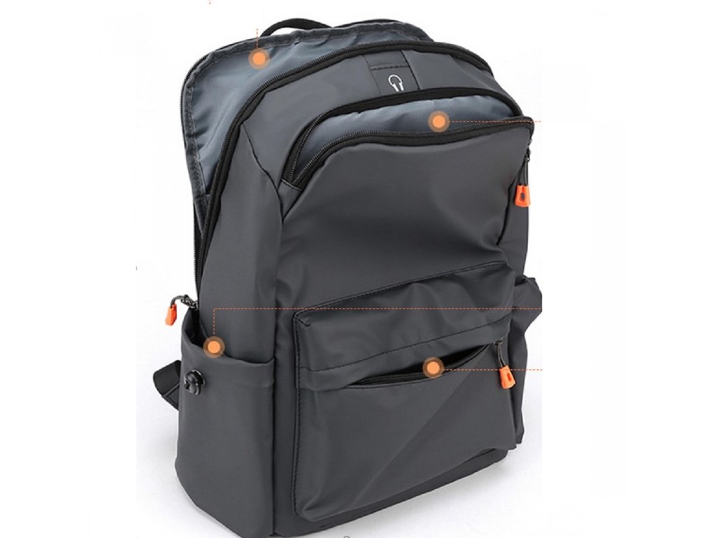 Вместительный текстильный черный рюкзак Confident ANT02-2055A - Royalbag