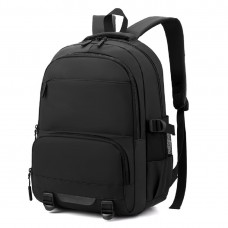 Місткий текстильний чорний рюкзак Confident ANT02-6656A