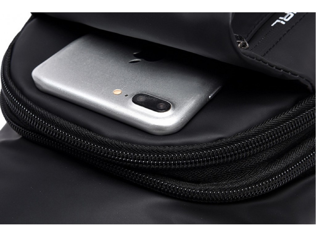 Сумка-слинг текстильная черного цвета Confident AT01-T-899-9A - Royalbag