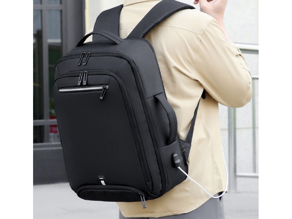 Текстильний чоловічий рюкзак на 2 відділи Confident AT04-T-5306A - Royalbag