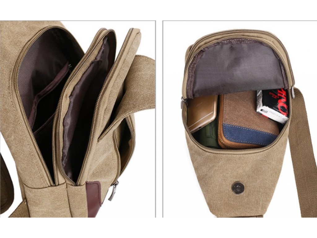 Рюкзак на одну шлейку коричневый Confident AT06-T-0658C - Royalbag