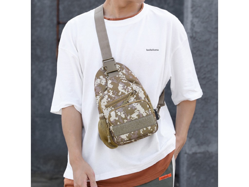Удобная мужская сумка на одно плечо Confident AT06-T-0708KH - Royalbag