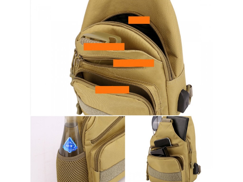 Зручна чоловіча сумка на одне плече Confident AT06-T-0708KH - Royalbag