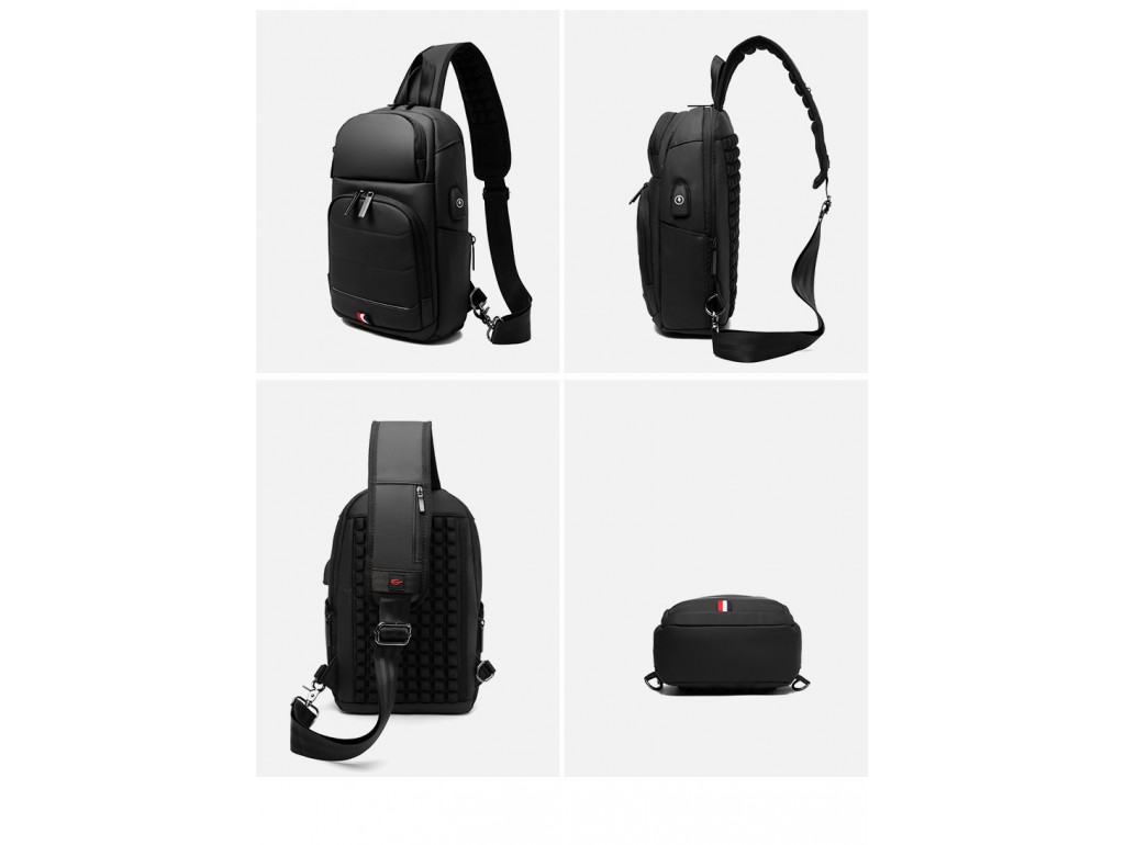 Текстильная мужская сумка слинг Confident AT07-T-5019A - Royalbag