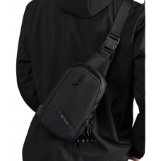 Текстильна сумка-слінг чорного кольору Confident AT08-2113A - Royalbag