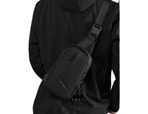 Текстильная сумка-слинг черного цвета Confident AT08-2113A - Royalbag