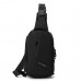 Текстильная сумка-слинг черного цвета Confident AT08-2113A - Royalbag Фото 4