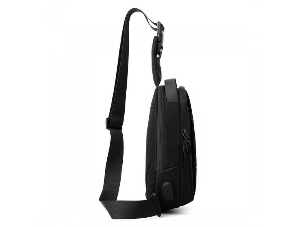 Текстильная сумка-слинг черного цвета Confident AT08-2113A - Royalbag