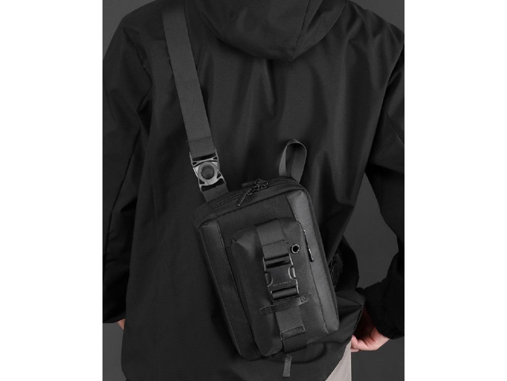 Классическая текстильная сумка на пояс Confident AT08-2120A - Royalbag