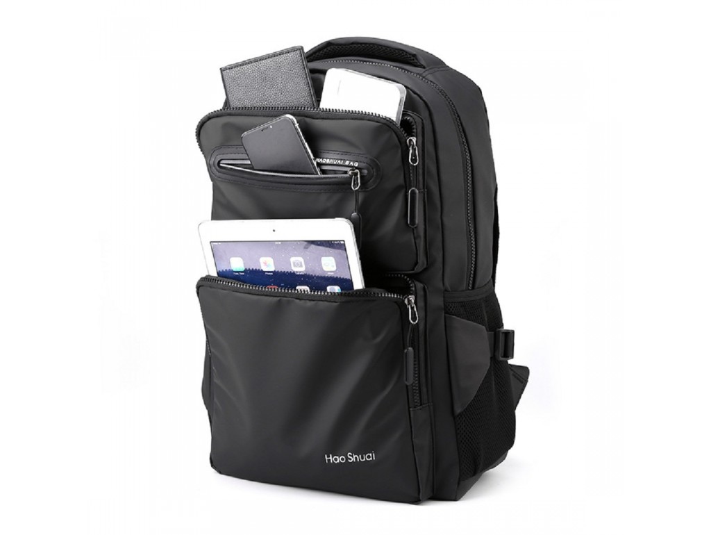 Текстильний чорний рюкзак Confident AT08-3408A - Royalbag