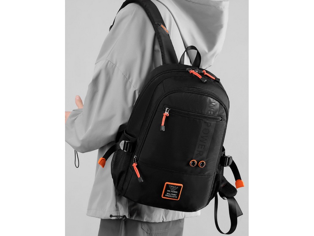 Большой текстильный черный рюкзак Confident AT08-5607A - Royalbag
