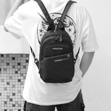Вместительный текстильный черный рюкзак Confident AT08-6800A - Royalbag