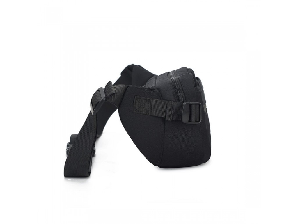 Мужская текстильная сумка на пояс черная Confident AT09-23225A - Royalbag