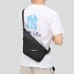 Стильная черная текстильная сумка на пояс Confident AT09-T-23343A - Royalbag Фото 3