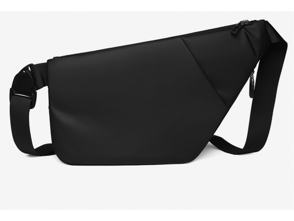 Стильная черная текстильная сумка на пояс Confident AT09-T-23343A - Royalbag