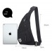 Тонка текстильна сумка-слінг чорного кольору Confident AT09-T-HD-23370A - Royalbag Фото 7