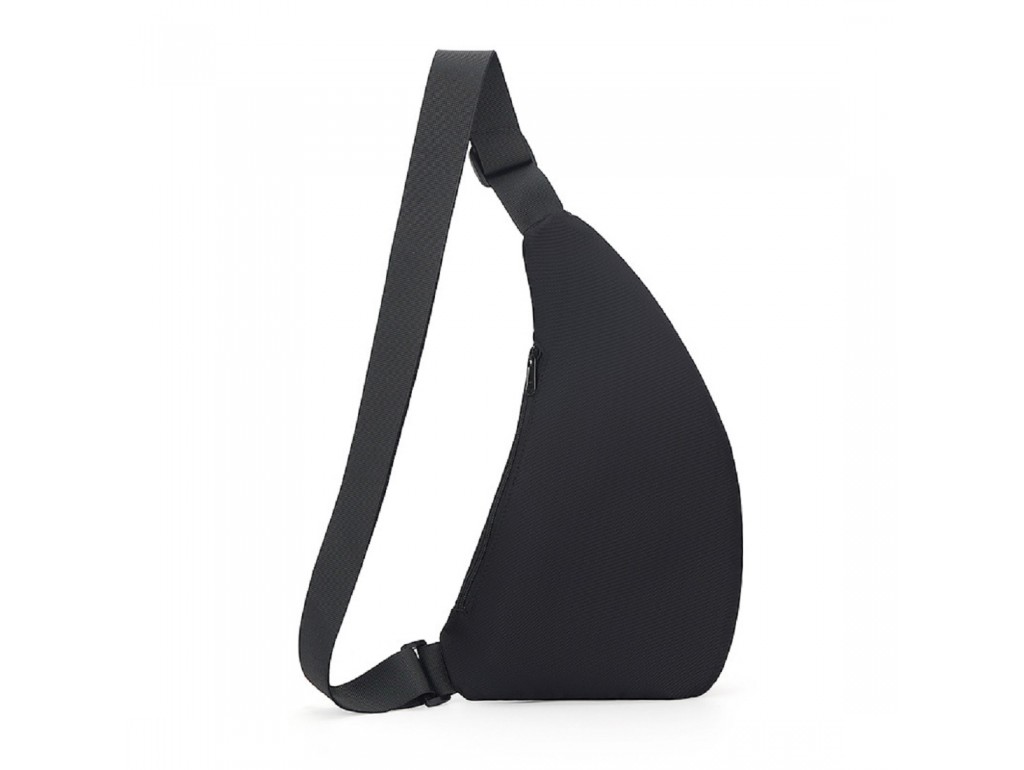 Тонка текстильна сумка-слінг чорного кольору Confident AT09-T-HD-23370A - Royalbag