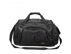 Текстильна чорна сумка дорожня Confident AT12-T-55555A - Royalbag