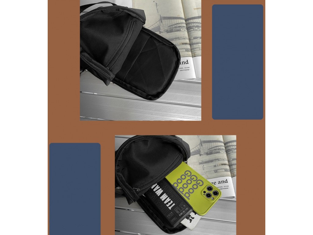 Функциональная текстильная сумка слинг Confident ATN-T-8227A - Royalbag