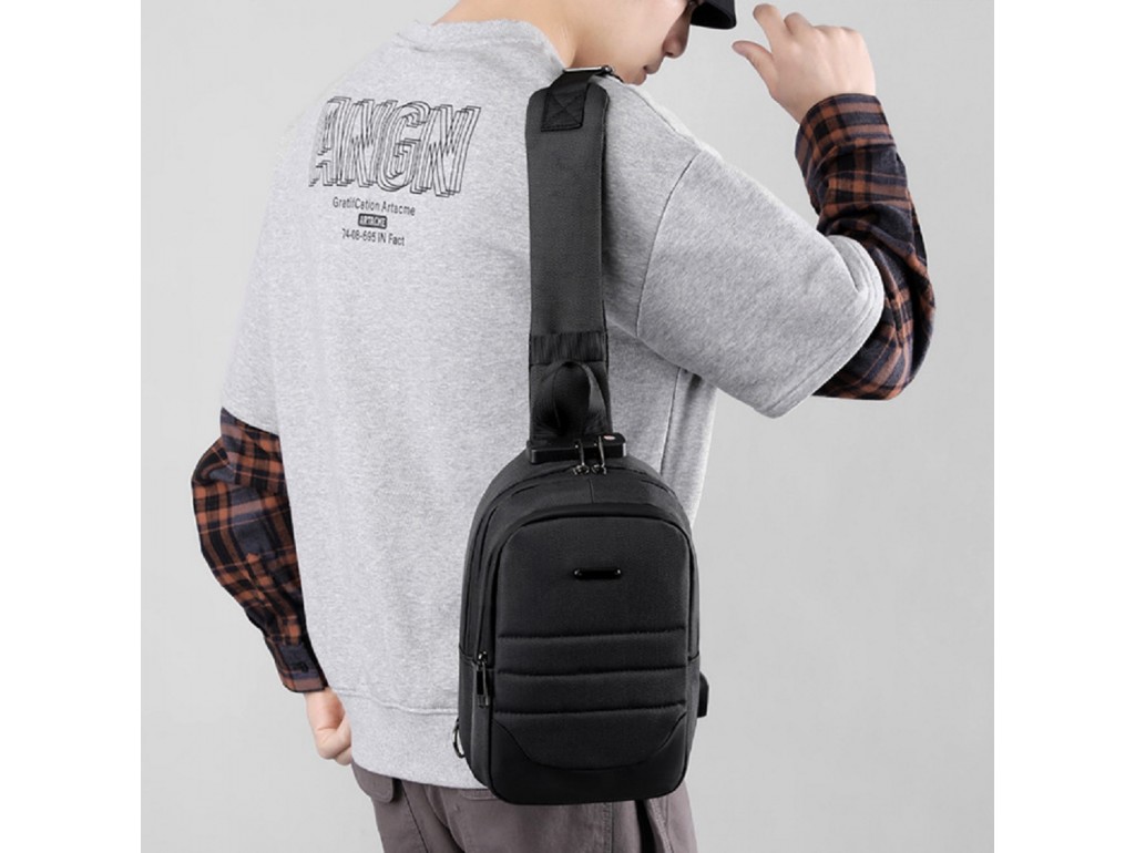 М'яка текстильна сумка на одне плече Confident ATN01-T-X2026-1A - Royalbag