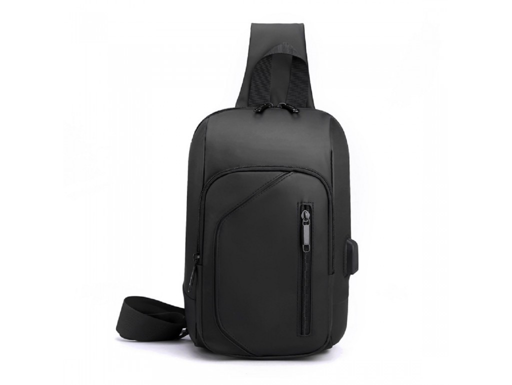 Каркасная сумка слинг черная Confident ATN01-T-X2032A - Royalbag Фото 1
