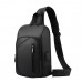 Каркасная сумка слинг черная Confident ATN01-T-X2032A - Royalbag Фото 8