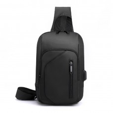 Каркасная сумка слинг черная Confident ATN01-T-X2032A
