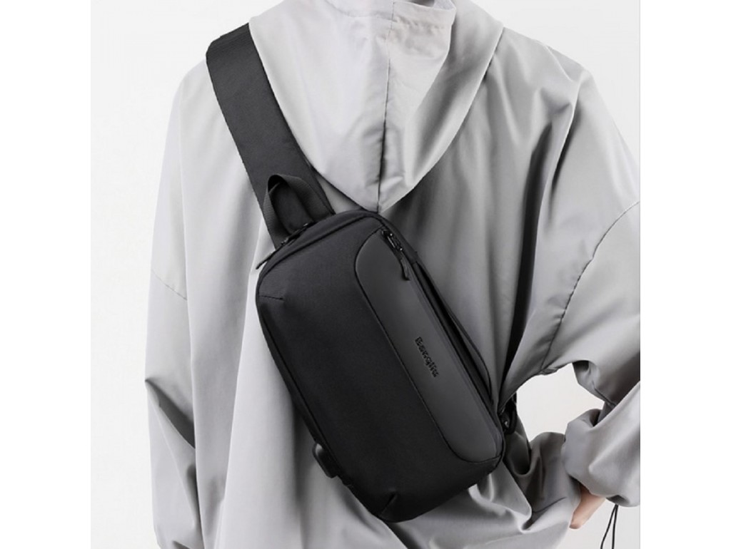 Стильная мужская текстильная сумка слинг Confident ATN02-186A - Royalbag