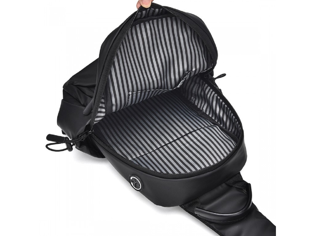 Текстильна сумка слінг чорного кольору Confident ATN02-S039A - Royalbag