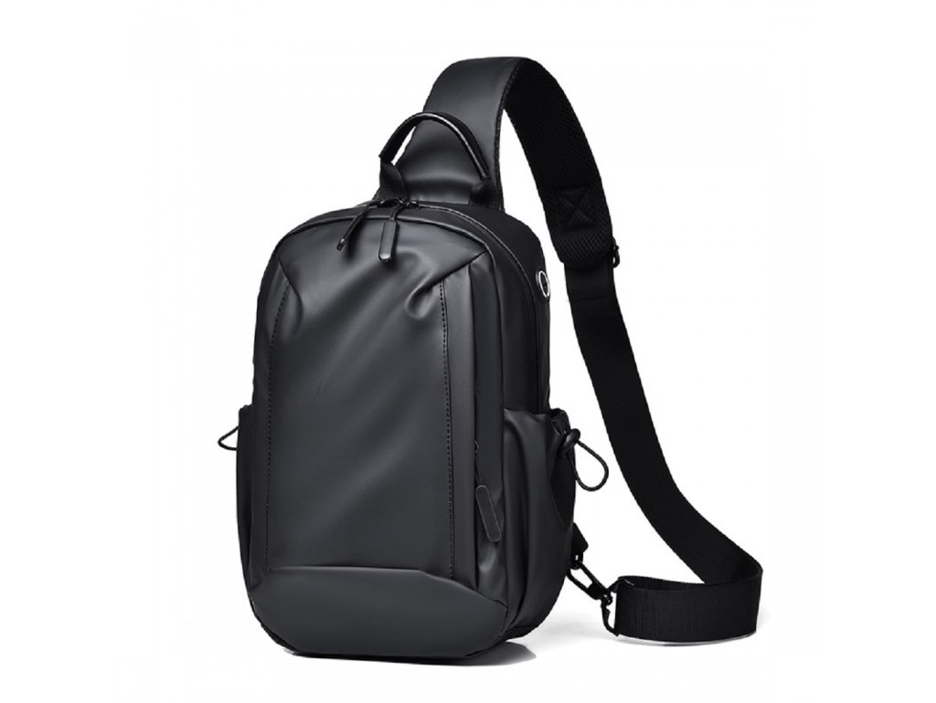 Текстильная сумка слинг черного цвета Confident ATN02-S039A - Royalbag Фото 1
