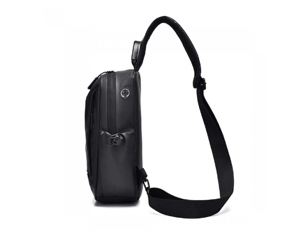 Текстильная сумка слинг черного цвета Confident ATN02-S039A - Royalbag