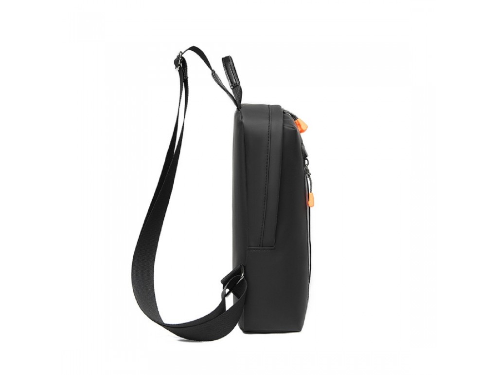 Вместительный текстильный слинг черного цвета Confident ATN02-T-2065A - Royalbag