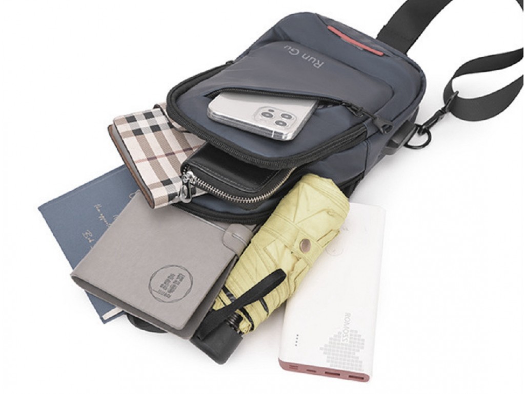 Зручна чоловіча текстильна сумка слінг Confident ATN02-T-HS9006A - Royalbag