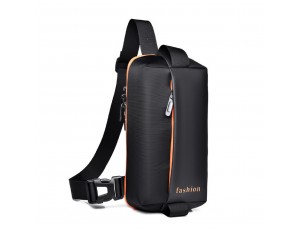 Текстильная сумка слинг черного цвета Confident ATN02-Z0344A - Royalbag