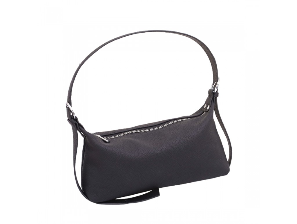 Жіноча чорна маленька чорна сумка Olivia Leather B24-W-2032A - Royalbag Фото 1