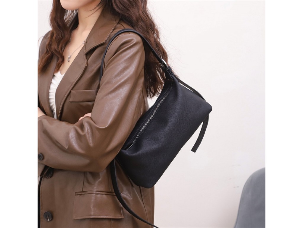 Жіноча чорна маленька чорна сумка Olivia Leather B24-W-2032A - Royalbag