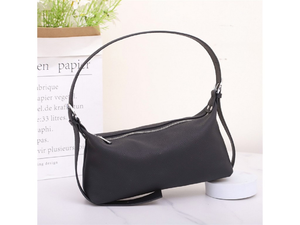 Женская черная маленькая сумка Olivia Leather B24-W-2032A - Royalbag