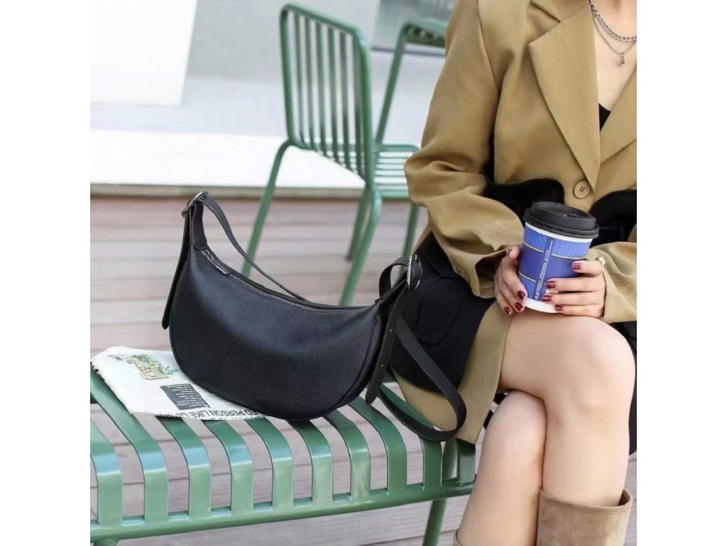 Женская черная маленькая сумка Olivia Leather B24-W-6599A - Royalbag