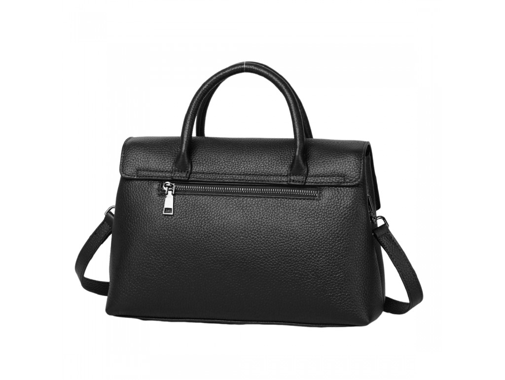 Класична жіноча шкіряна чорна сумка Olivia Leather B24-W-8329A - Royalbag