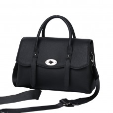 Класична жіноча шкіряна чорна сумка Olivia Leather B24-W-8329A - Royalbag Фото 2