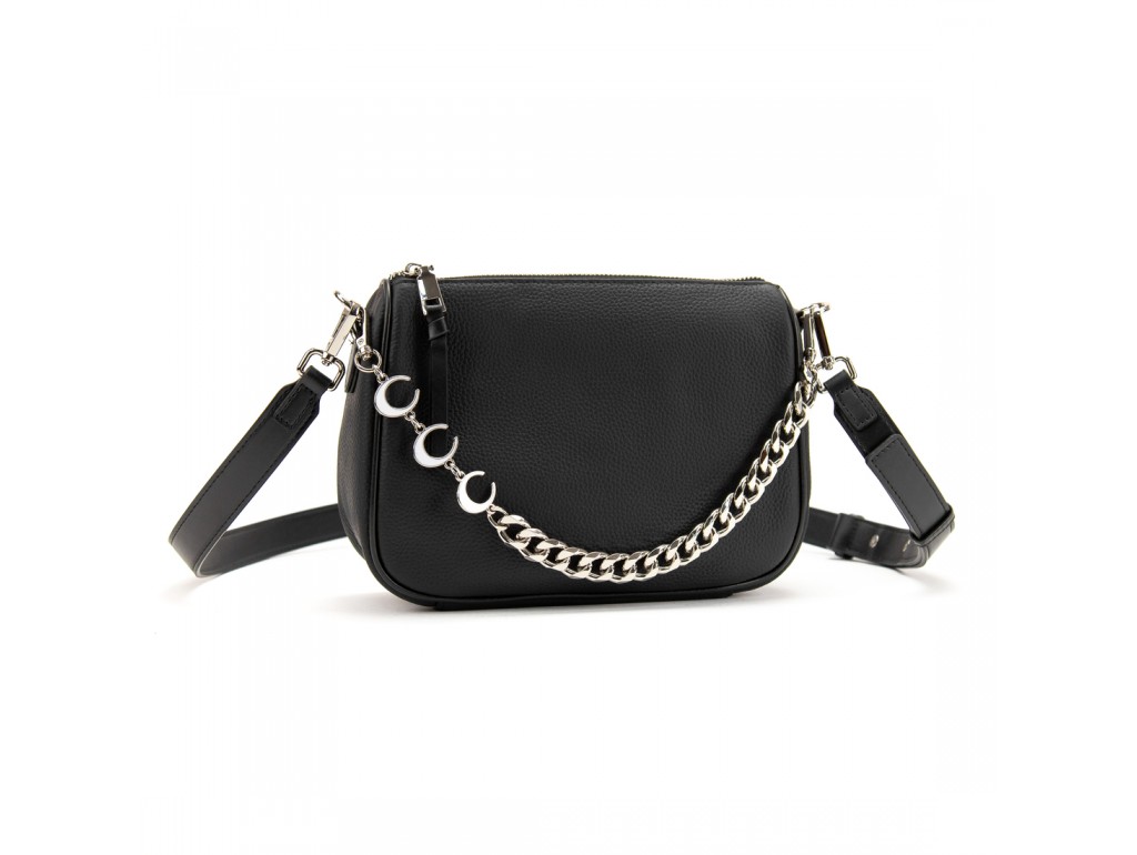Елегантна шкіряна сумочка з ланцюжком Olivia Leather B24-W-99130A - Royalbag Фото 1