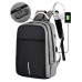 Текстильний сірий чоловічий рюкзак для ноутбука Tiding Bag BPT01-CV-9006G - Royalbag Фото 4