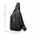 Сумка-слинг черная кожаная Tiding Bag F-A25F-5003A - Royalbag Фото 5