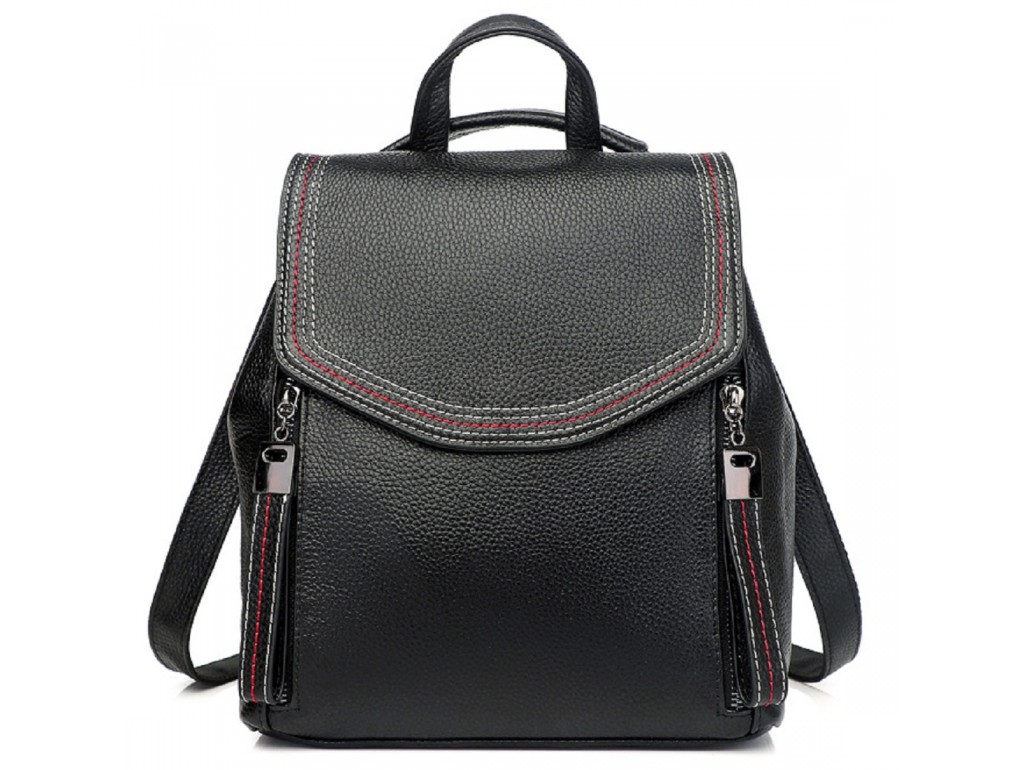 Женский кожаный рюкзак черного цвета F-A25F-FL-88805WA - Royalbag Фото 1